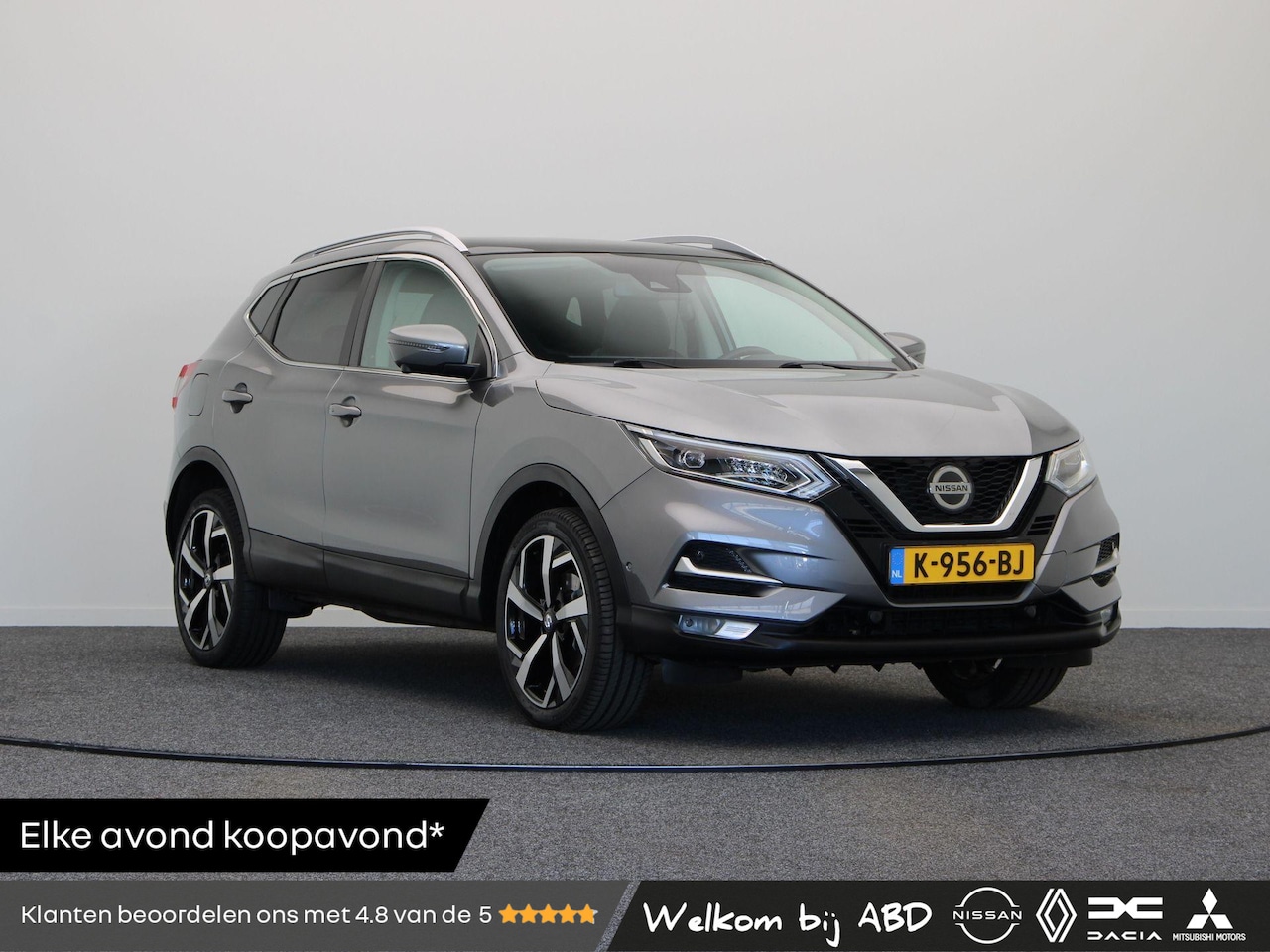 Nissan Qashqai - 1.3 DIG-T Tekna | Halflederen bekleding | Panoramadak | 360 camera | Vol LED | Navigatie | - AutoWereld.nl