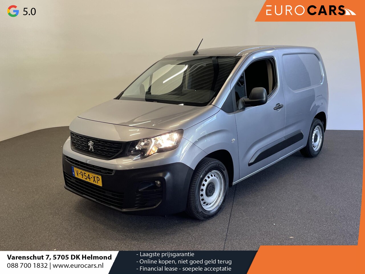Peugeot Partner - 1.6 BlueHDI Premium Airco Carplay Navi Cruise Control PDC Achter - AutoWereld.nl