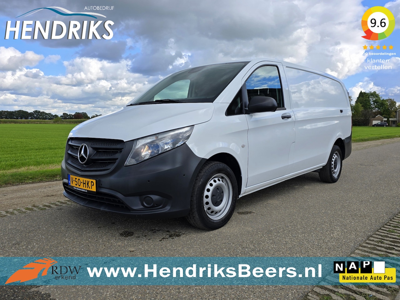 Mercedes-Benz Vito - 116 CDI Lang L2 H1 - 160 Pk - Euro 6 - AUTOMAAT - Navi - ParkeerCamera - StoelVerwarming - AutoWereld.nl