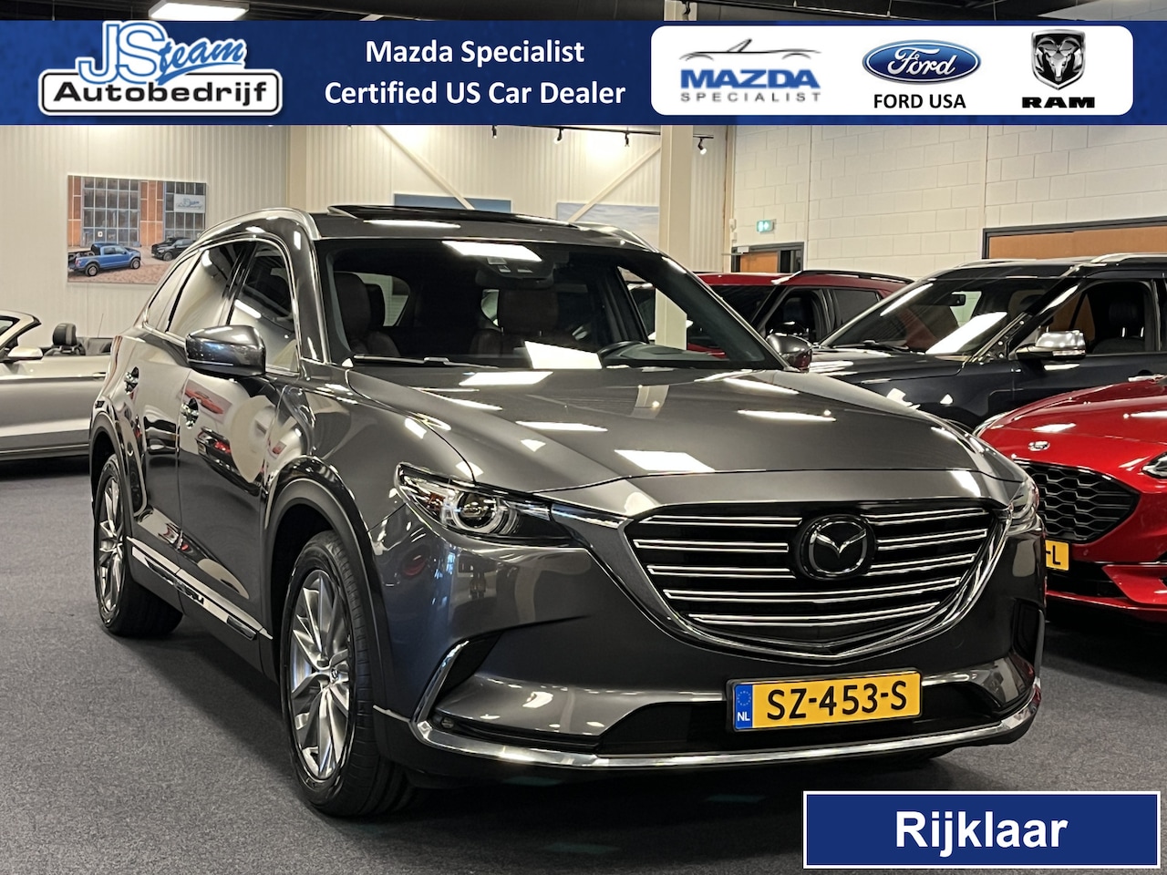 Mazda CX-9 - 2.5 SkyActiv-G Signature Turbo Automaat 231PK AWD 7-Pers Navi Leder Radar Cruise 1587kg Tr - AutoWereld.nl