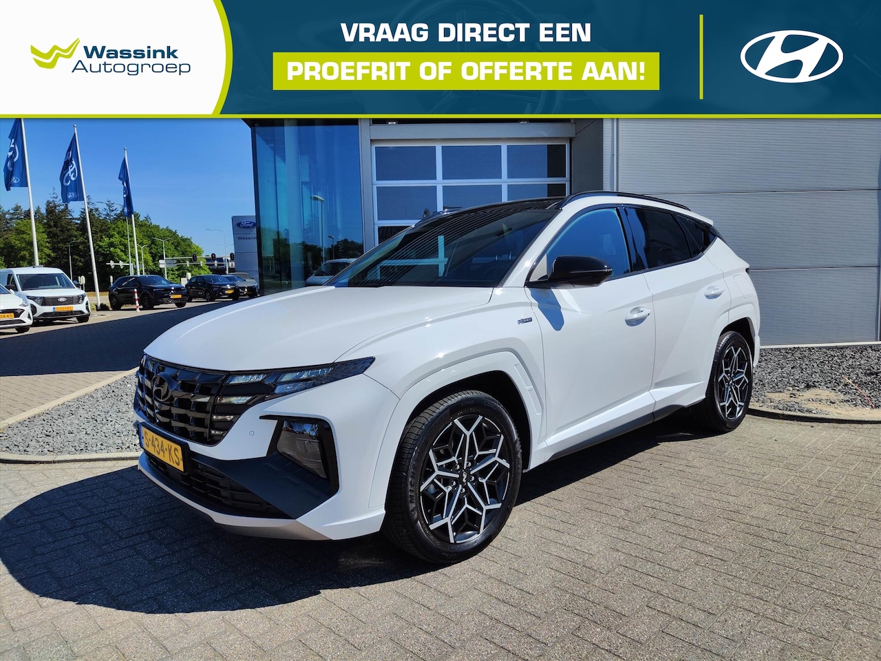 Hyundai Tucson - 1.6 T-GDi HEV 230pk Automaat N Line Sky | Panoramadak | Trekhaak afneembaar - AutoWereld.nl