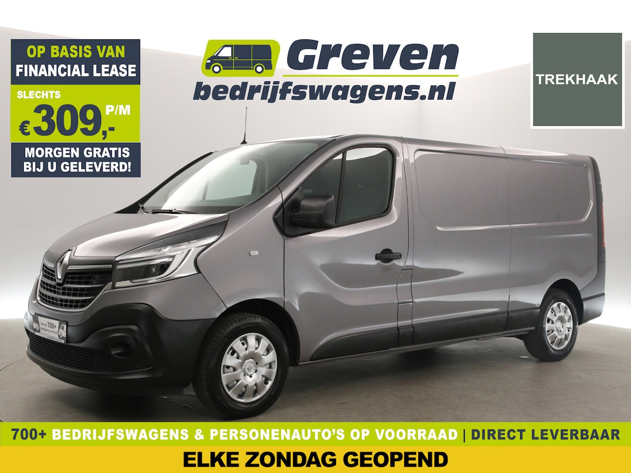 Renault Trafic - 2.0 dCi L2H1 Airco Cruise Navigatie PDC 3 Persoons LED Trekhaak - AutoWereld.nl