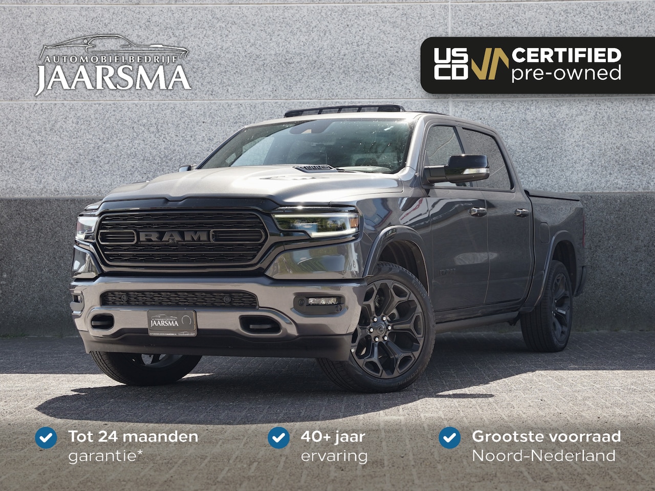 Dodge Ram 1500 - 5.7 V8 4x4 Crew Cab Limited Night |Eerste eigenaar |NL-auto |Unieke kilometerstand - AutoWereld.nl