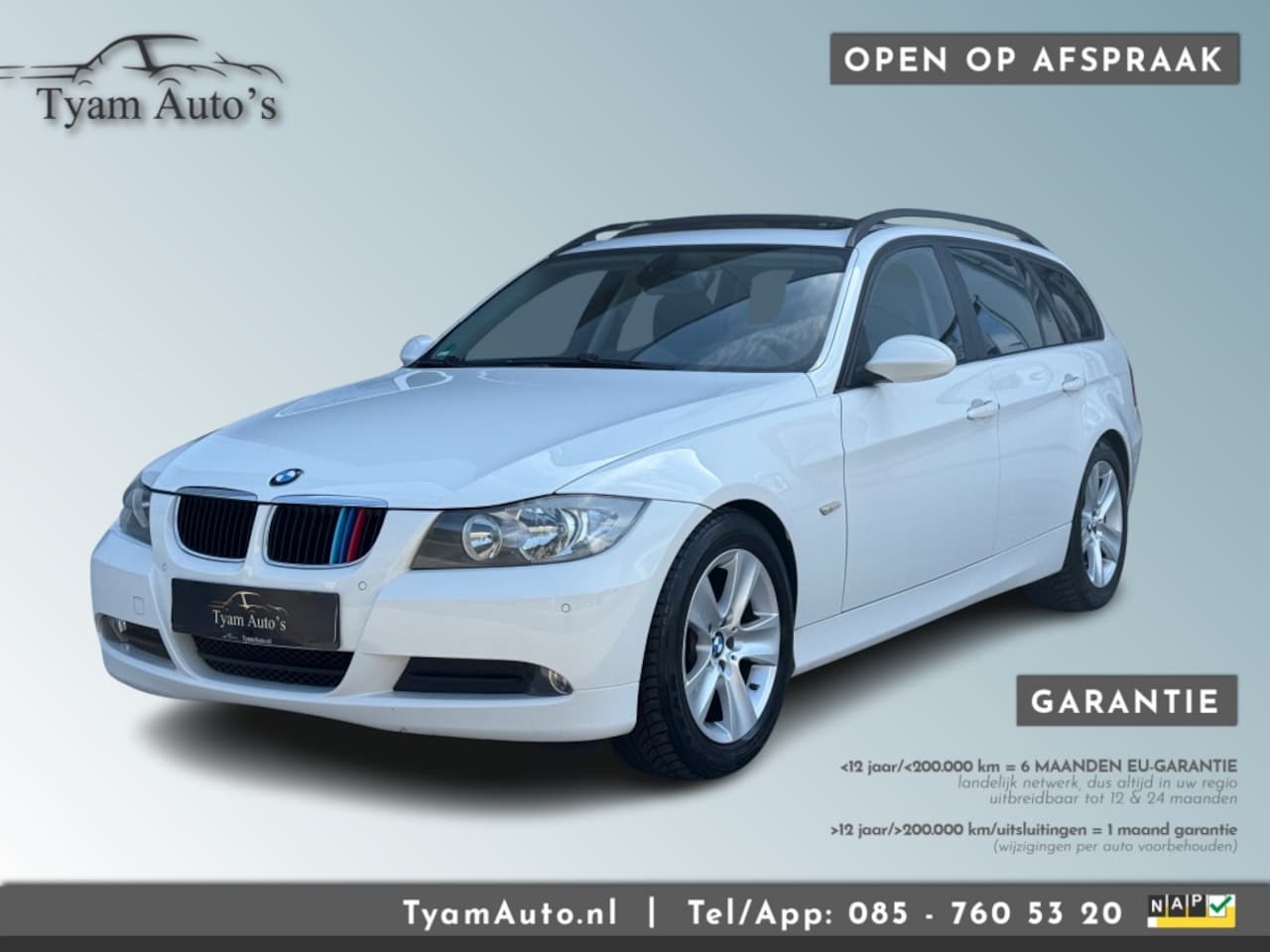 BMW 3-serie Touring - 320i TOURING / AIRCO NAVIGATIE PANORAMA XENON PDC-RONDOM - AutoWereld.nl