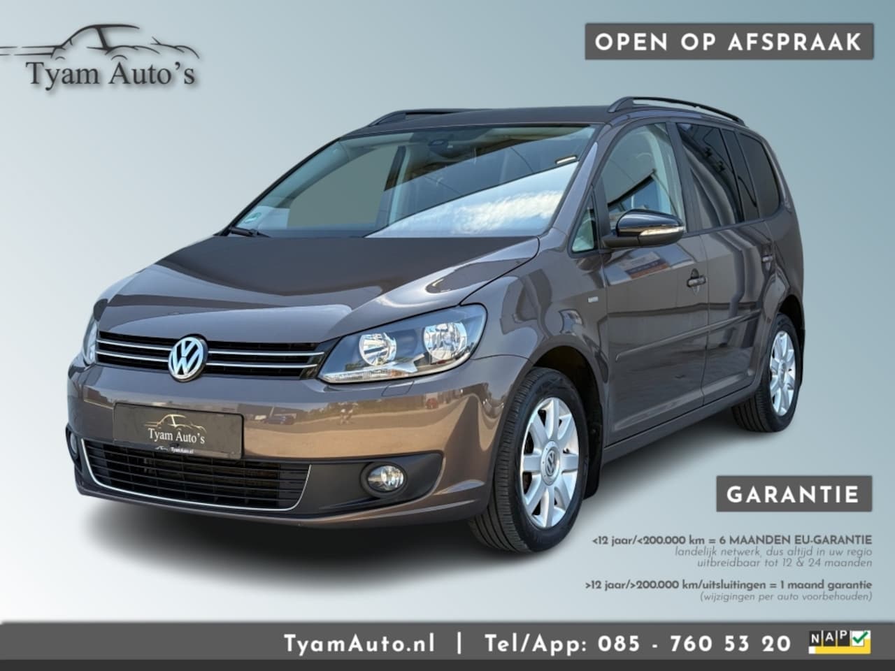Volkswagen Touran - 1.4 DSG-AUTOMAAT MATCH / AIRCO CRUISE PDC AUX TREKHAAK - AutoWereld.nl