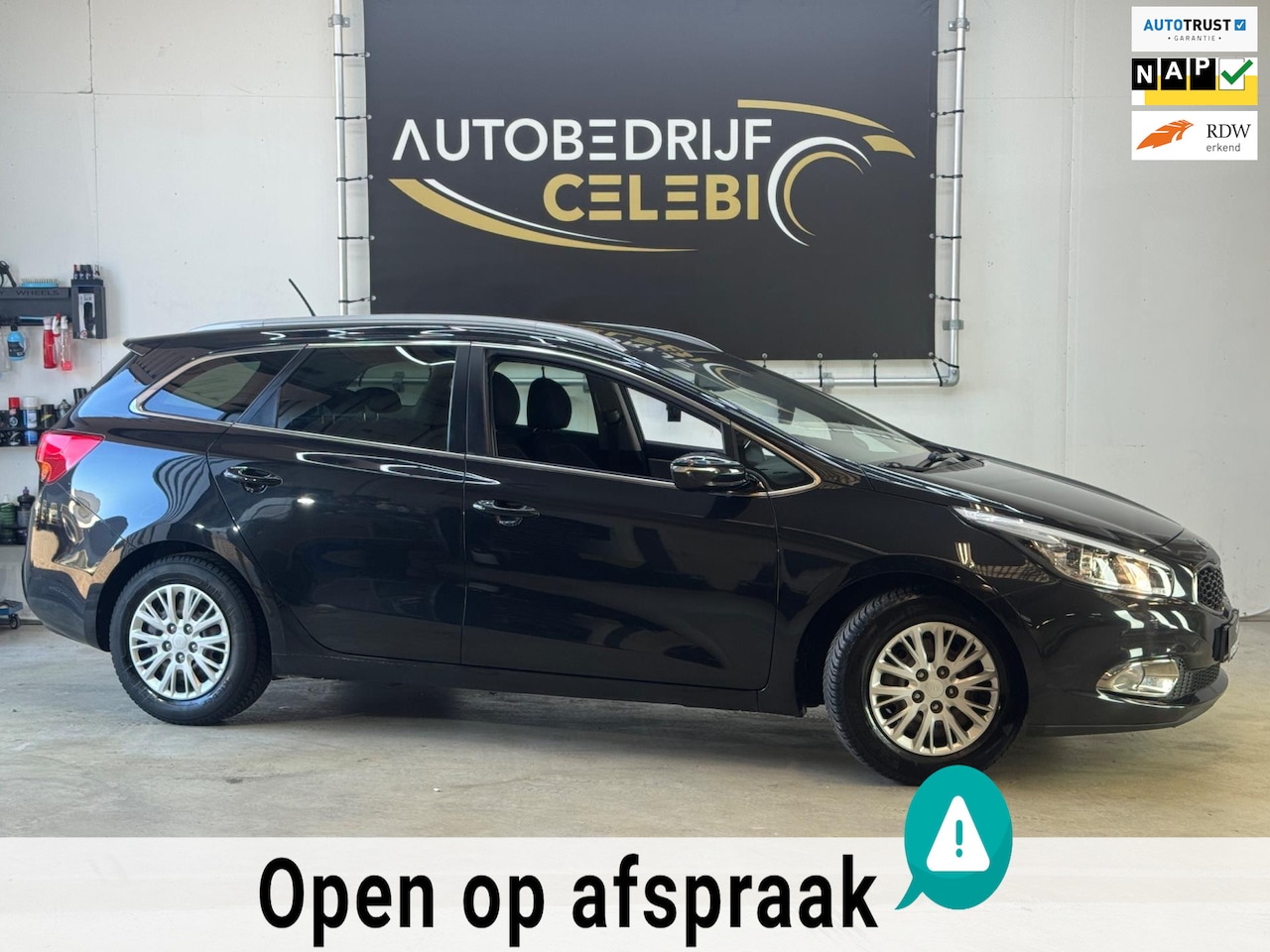 Kia Cee'd Sportswagon - 1.6 GDI BusinessLine 2015 ZWART CLIMA - AutoWereld.nl