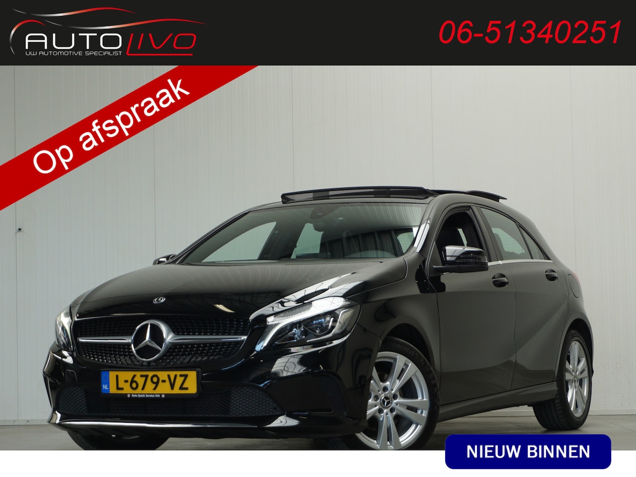 Mercedes-Benz A-klasse - 180 d Ambition AUTOMAAT! PANO H. LEER CAMERA NAVI CLIMA PDC etc. - AutoWereld.nl