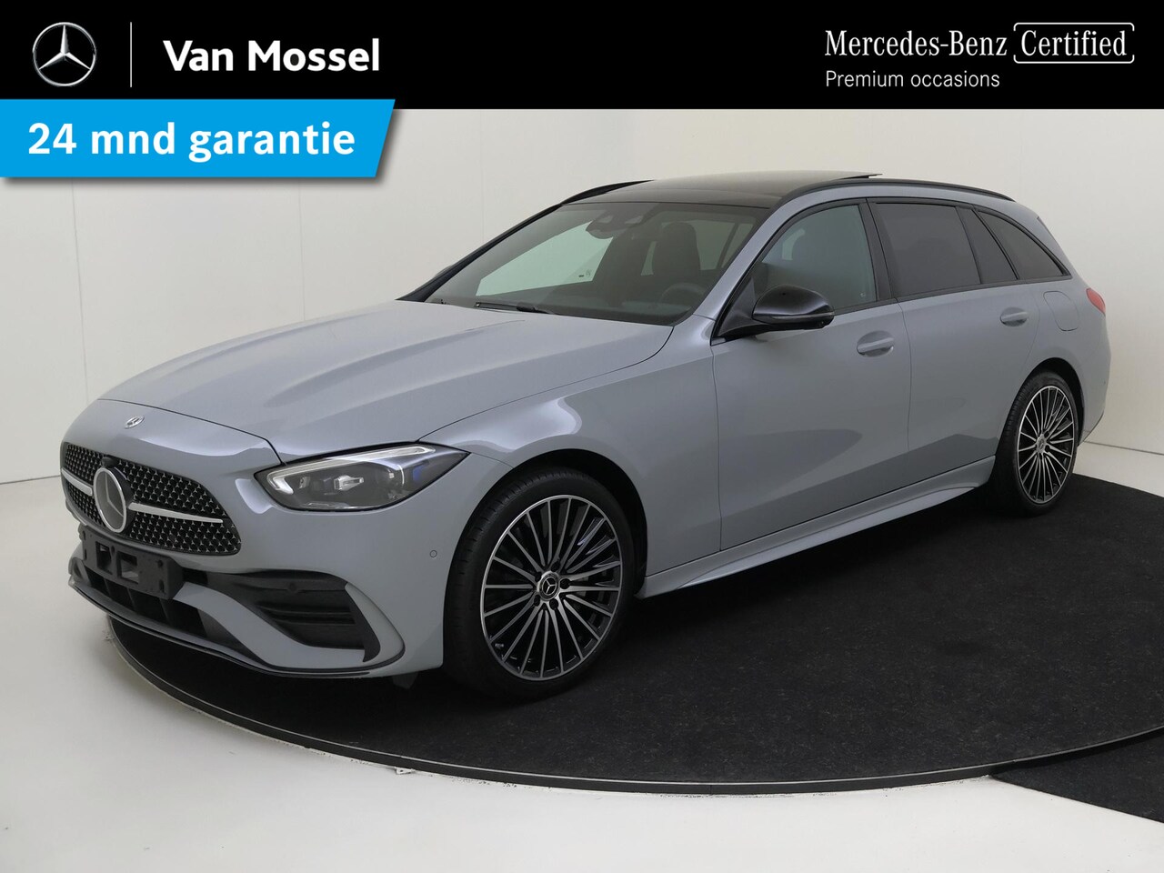 Mercedes-Benz C-klasse Estate - 300 e Star Edition AMG Line Plus Aug. beschikbaar / Alpine Grey /Panoramadak / Rijassisten - AutoWereld.nl