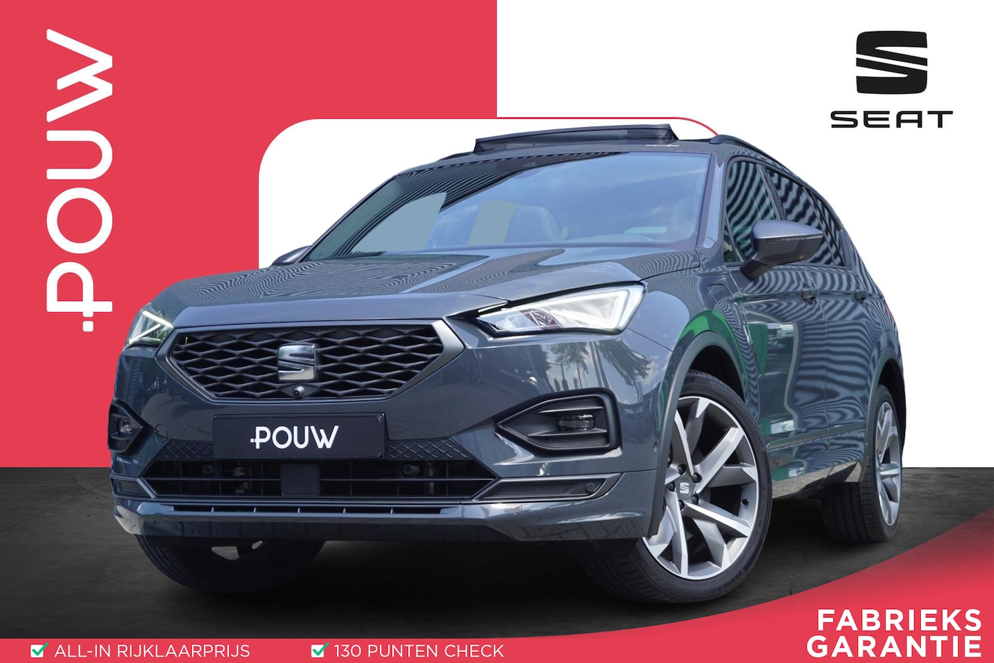 Seat Tarraco - 1.4 TSI 245pk e-Hybrid PHEV FR Business | Panoramadak | Adaptive Cruise | Navigatie | 360° - AutoWereld.nl