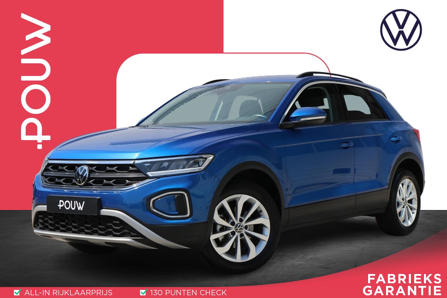 Volkswagen T-Roc - 1.0 TSI 110pk Life | App Connect Navigatie | Parkeersensoren | Cruise Control - AutoWereld.nl