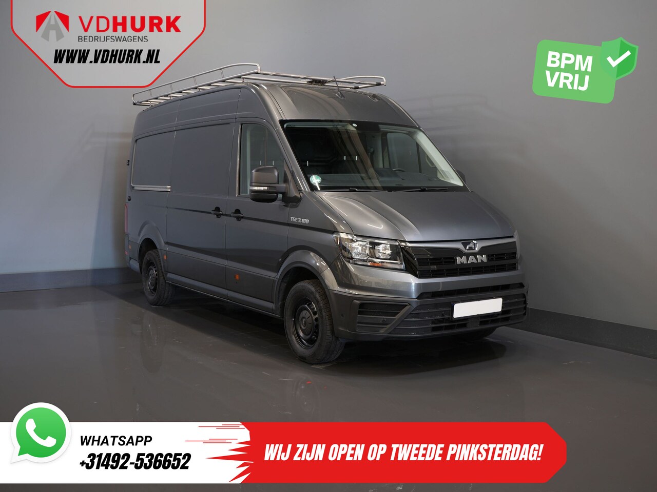 MAN TGE - 35 2.0 180 pk DSG Aut. L3H3 BPM VRIJ! Inrichting/ Imperiaal + Ladder/ Tachograaf/ Navi/ Ge - AutoWereld.nl