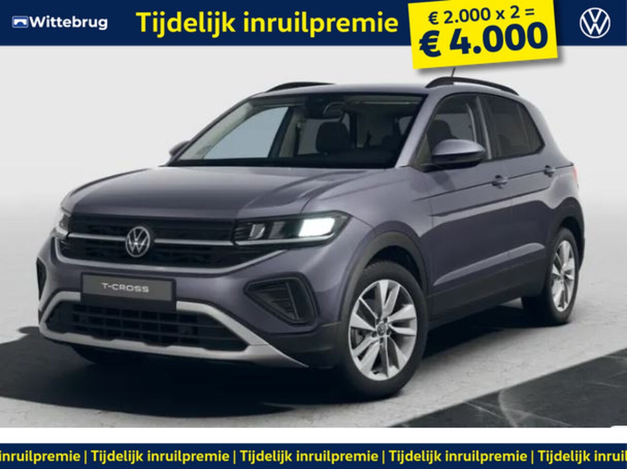 Volkswagen T-Cross - 1.0 TSI Life Edition !!!Profiteer ook van 4.000 EURO inruilpremie!!! - AutoWereld.nl