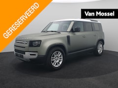 Land Rover Defender 110 - 2.0 P300e 110 S | Satin Matte folie | El. Schuifdak | El. Trekhaak | Meridian | Khaki bekl