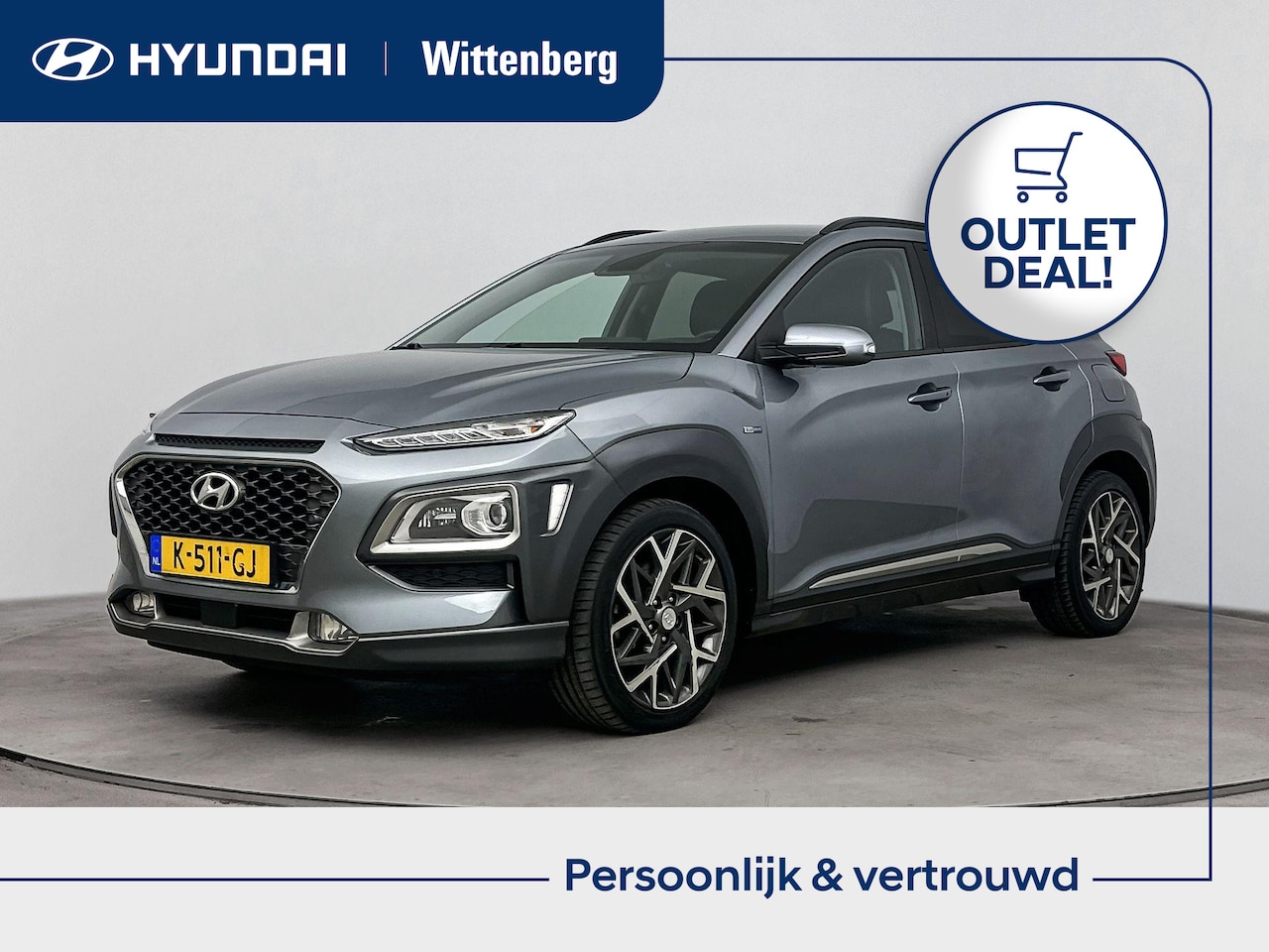 Hyundai Kona - 1.6 GDI HEV PREMIUM | OUTLETDEAL! | NAVI | LEDER | CLIMA | CRUISE | CAMERA | PDC | 18'' LM - AutoWereld.nl