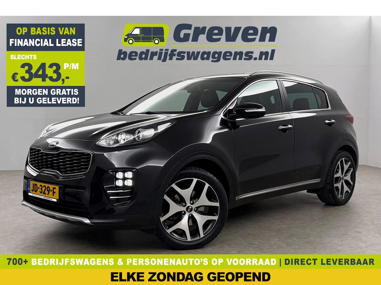 Kia Sportage - 1.6 T-GDI GT-Line 177PK Camera LED Trekhaak Cruise Clima Leder Navi PDC 19"LMV - AutoWereld.nl