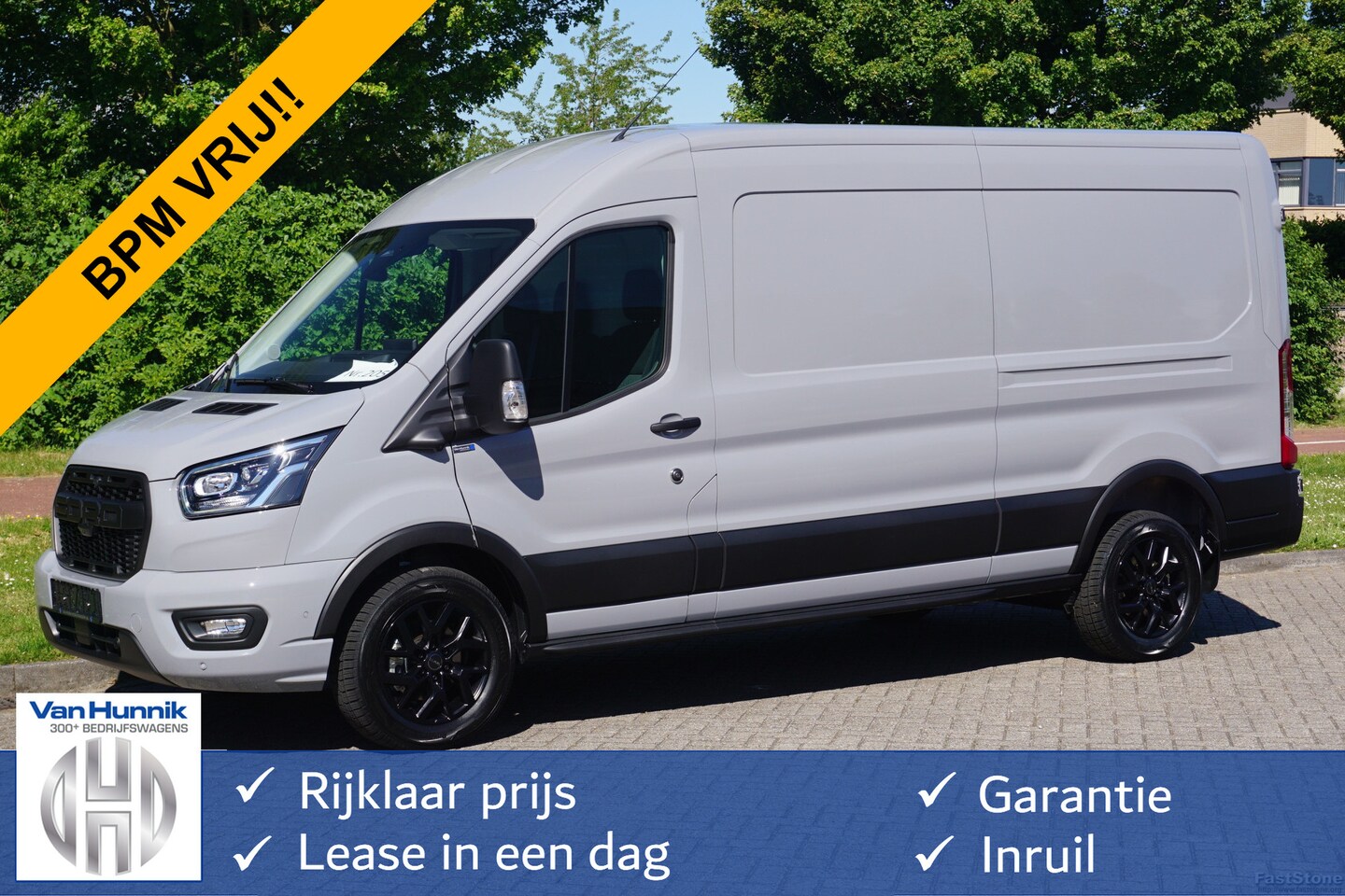 Ford Transit - 350L L3H2 RAPTOR AUT-8 165PK BPM VRIJ Navi, Adap. Cruise, 360° Cam, Trekhaak, Xenon 17" LM - AutoWereld.nl