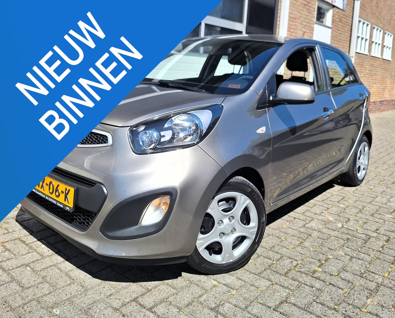 Kia Picanto - 1.0 CVVT Comfort Pack bj 2012 Grijs Met Airco 5 deurs Nw Apk Zeer Mooi - AutoWereld.nl