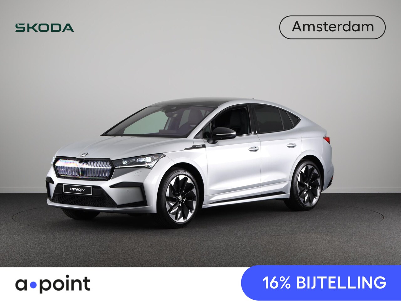 Skoda Enyaq Coupé iV - 80 Sportline 204 pk Škoda Enyaq Coupé iV 80 Sportline 204 pk Canton Audio | Head up Displa - AutoWereld.nl