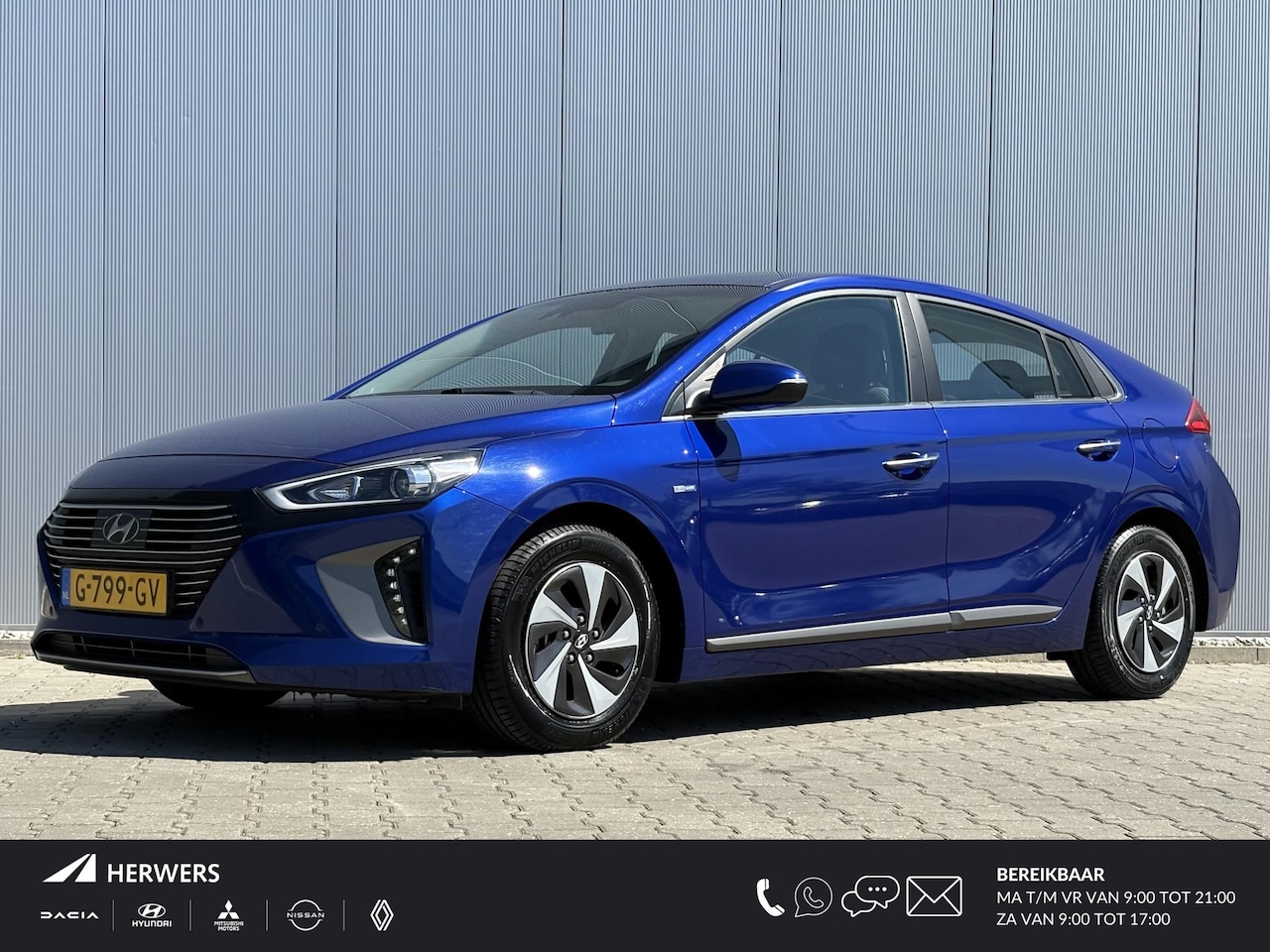 Hyundai IONIQ - 1.6 GDi Premium Elektrisch Schuif/kanteldak / Lederen bekleding / Airco / Stoel verwarming - AutoWereld.nl