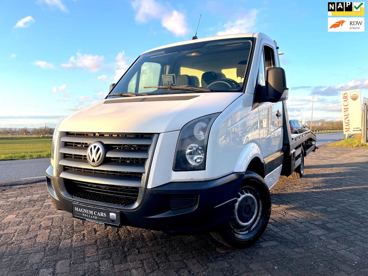 Volkswagen Crafter - 35 2.5 TDI NAP 1600Kg Laadvermogen Airco, Oprijwagen Transporter, Navi Scherm Luchtcompres - AutoWereld.nl