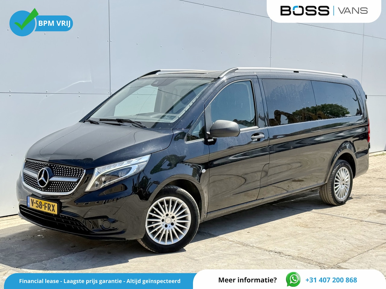 Mercedes-Benz Vito - 116 CDI L3 Automaat Dubbele Cabine LED Airco Cruise Control Trekhaak Parkeersensoren voor - AutoWereld.nl