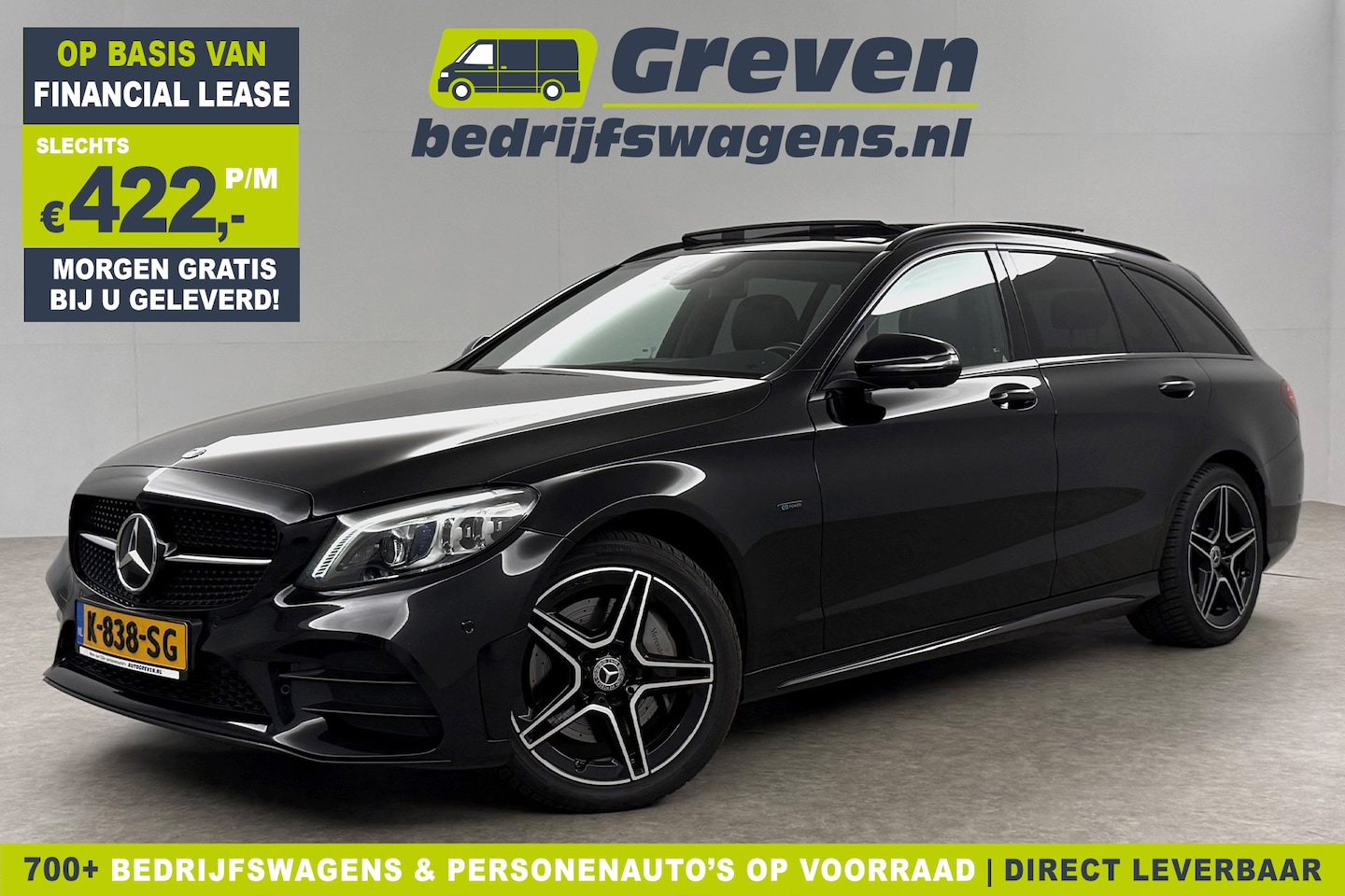 Mercedes-Benz C-klasse - C300e C300e AMG 211PK Pano 360Camera Trekhaak Sfeerverl. Carplay Clima LED Navi Stoelverwarming - AutoWereld.nl