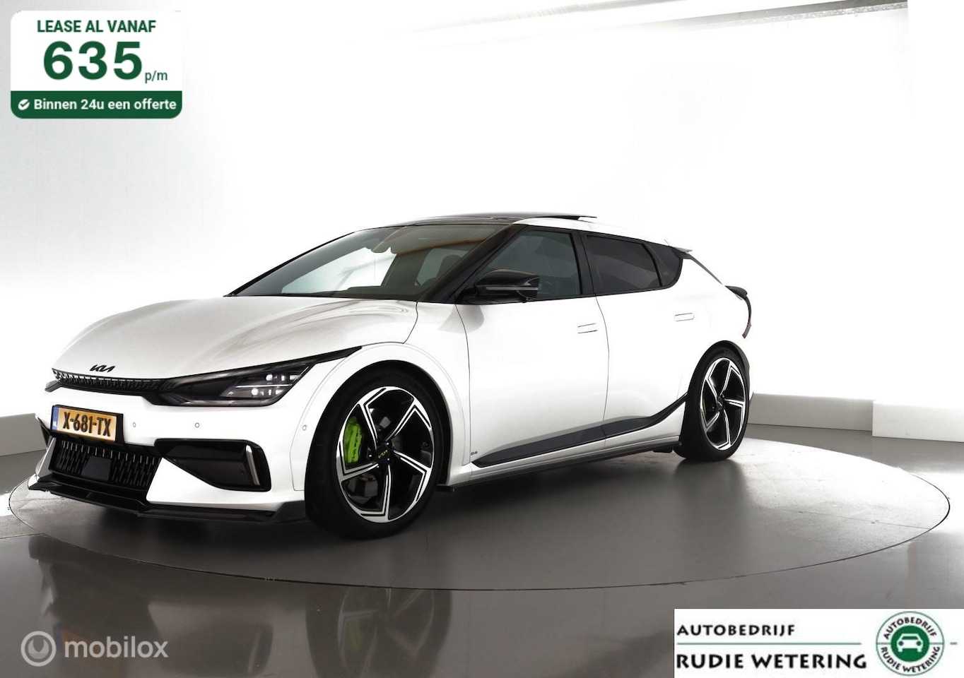 Kia EV6 - GT AWD 77.4 kWh 585PK pano|trekhaak|leer|hud|acc|cam|lmv21 - AutoWereld.nl