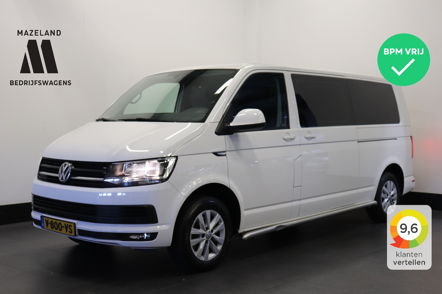 Volkswagen Transporter - 2.0 TDI Dubbele Cabine 2x Schuifdeur L2 EURO 6 - Airco - Cruise - PDC - € 18.950,- Excl. - AutoWereld.nl