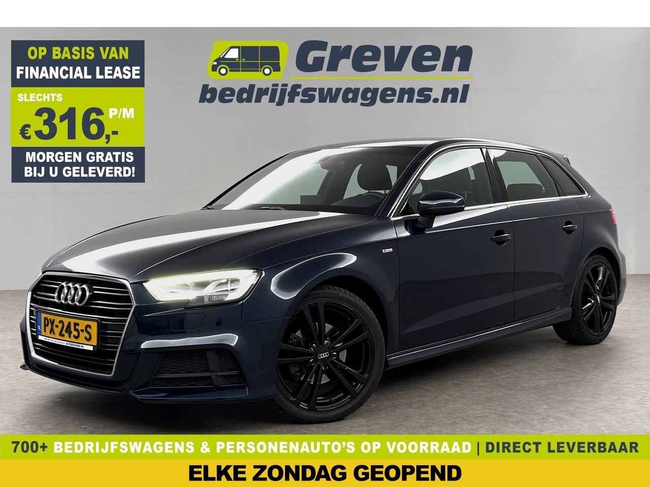 Audi A3 Sportback - 1.0 TFSI S-line LED Cruise Clima Navigatie Parkeersensoren 18''LMV - AutoWereld.nl