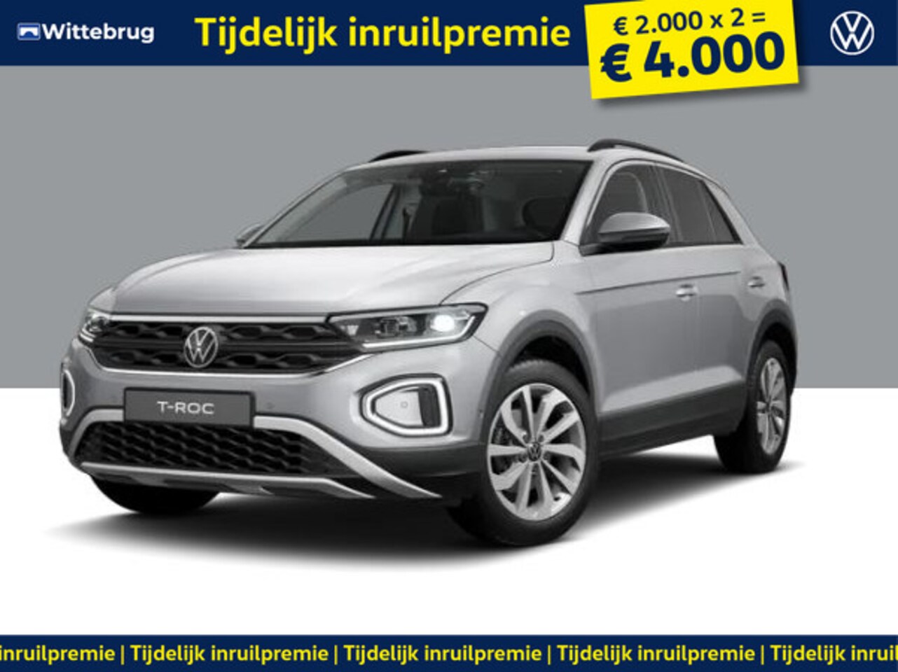 Volkswagen T-Roc - !!!€ 4.000 Inruilpremie!!! 1.5 TSI Life Edition !!!Profiteer ook van 4.000 EURO inruilprem - AutoWereld.nl