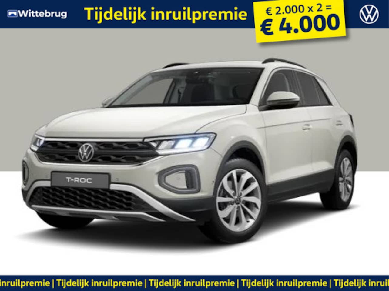 Volkswagen T-Roc - !!!€ 4.000 Inruilpremie!!! 1.0 TSI Life Edition !!!Profiteer ook van 4.000 EURO inruilprem - AutoWereld.nl