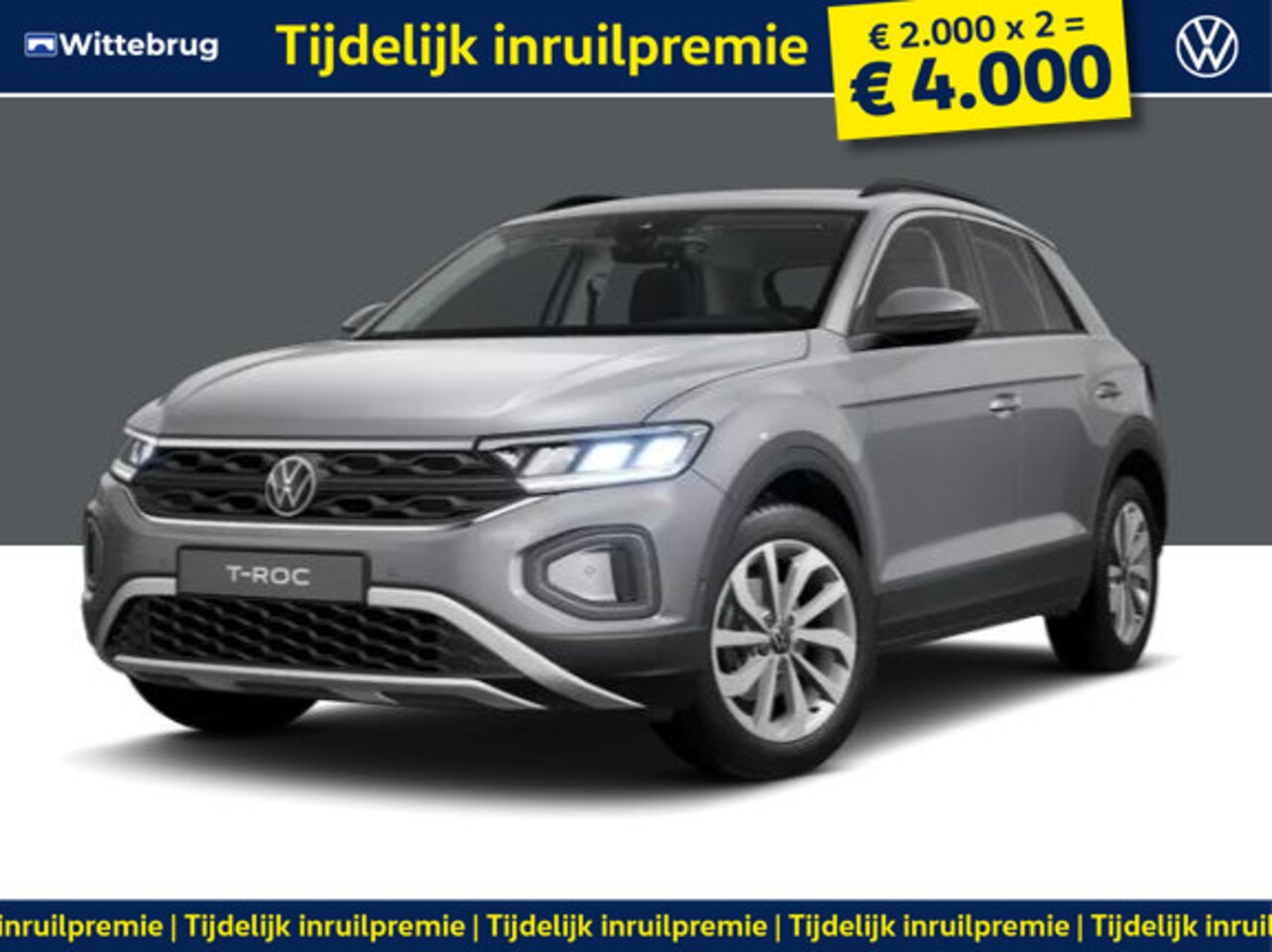 Volkswagen T-Roc - !!!€ 4.000 Inruilpremie!!! 1.0 TSI Life Edition !!!Profiteer ook van 4.000 EURO inruilprem - AutoWereld.nl