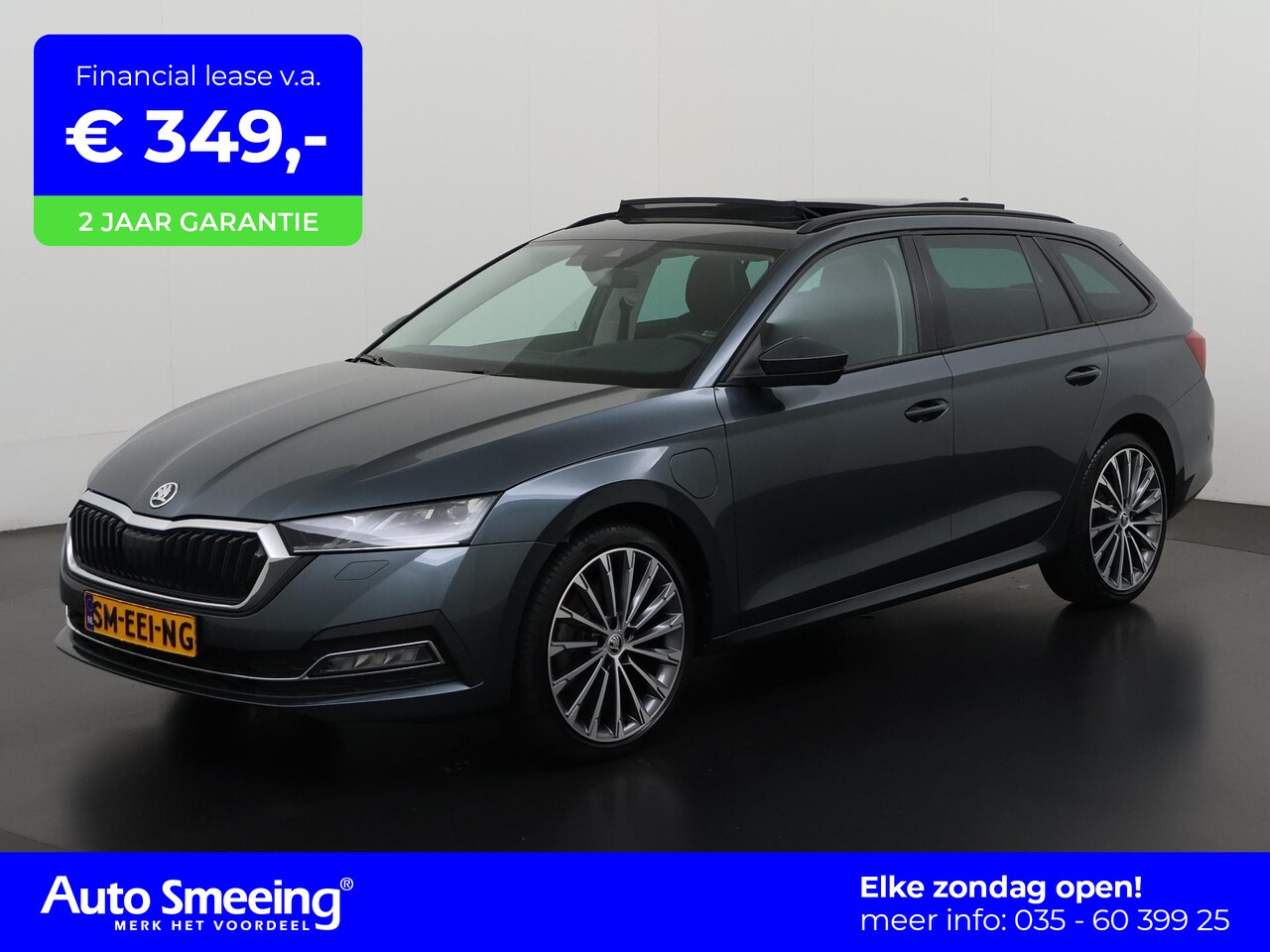 Skoda Octavia Combi - 1.4 TSI iV PHEV Style | Panoramadak | Leder | Memory stoel | Sound Canton | Zondag Open! - AutoWereld.nl