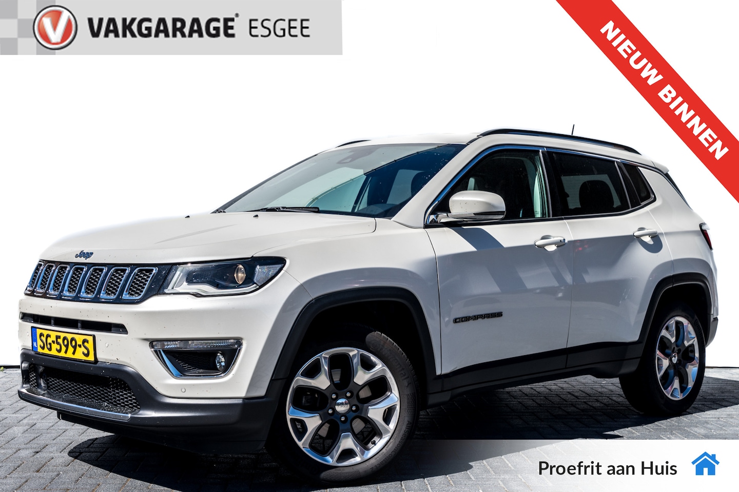 Jeep Compass - 1.4 170 PK MultiAir Limited 4x4 AUTOMAAT RIJKLAAR | Leer zwart |  PDC V/A | Trekhaak | Nav - AutoWereld.nl