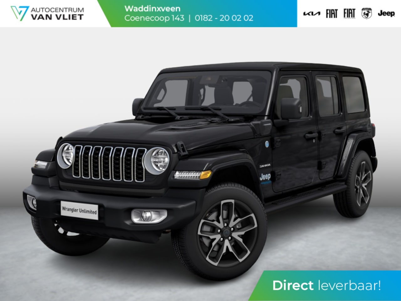 Jeep Wrangler Unlimited - 4xe 380 Sahara | Uit voorraad leverbaar | MY25 | Sky One-Touch Power Soft Top | 20" met M+ - AutoWereld.nl