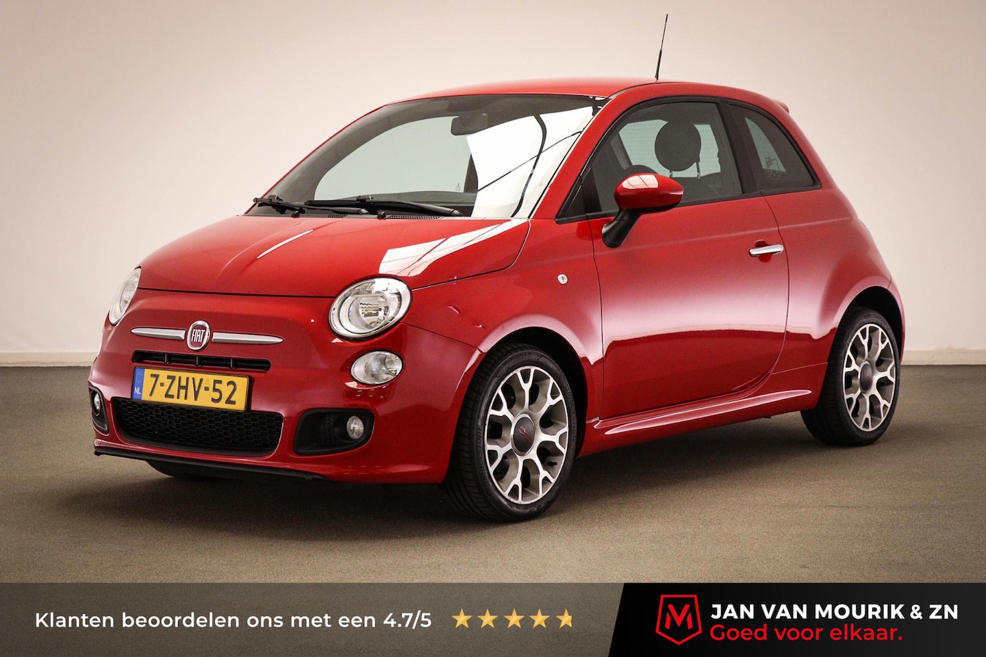 Fiat 500 - 0.9 TwinAir Turbo 500S | AIRCO | HALF LEDER | BLUETOOTH | 16" - AutoWereld.nl