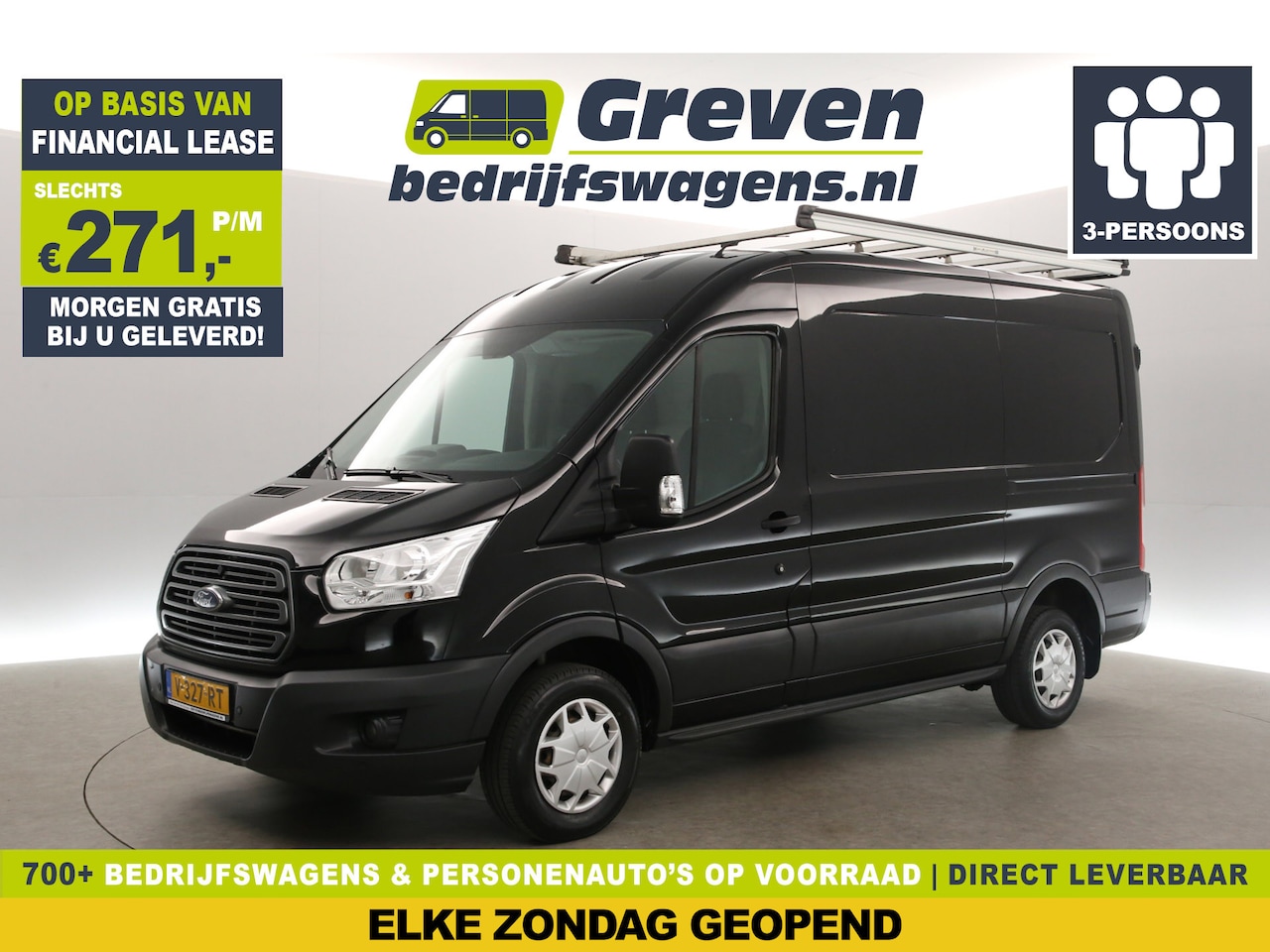 Ford Transit - 290 2.0 TDCI L2H2 Airco Cruise 3 Persoons PDC Imperiaal Elektrpakket Trekhaak - AutoWereld.nl