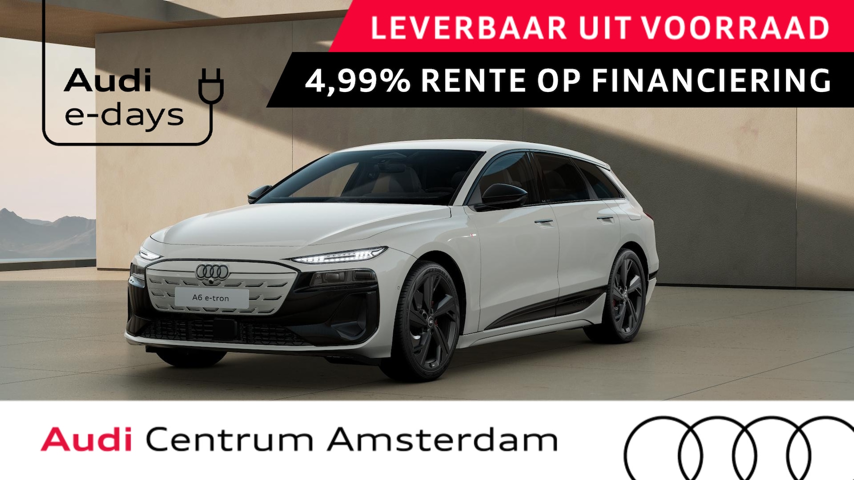 Audi A6 Avant e-tron - S edition 83 kWh privacy glass, rood gespoten remzadels, LM velgen 21" - AutoWereld.nl
