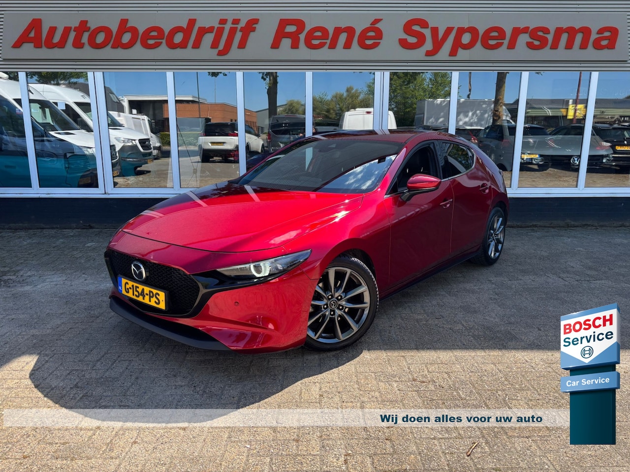 Mazda 3 - 2.0 e-SkyActiv-G M Hybrid 122 Luxury | Bomvol!! | Bose | Leder | 360° Camera - AutoWereld.nl