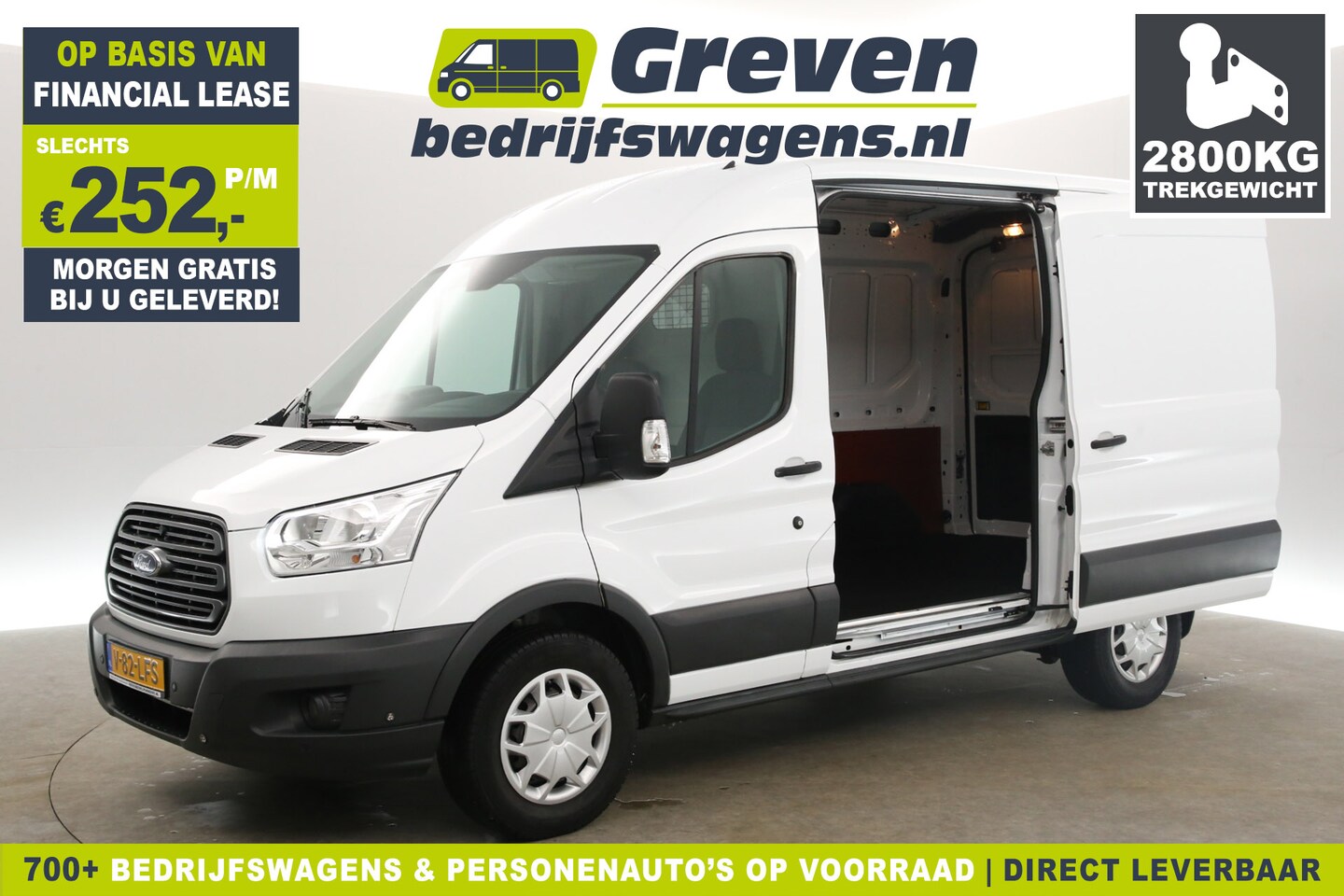Ford Transit - 350 2.0 TDCI L2H2 170PK 2800KG Trekgew. Airco Cruise 2xSchuifdeur PDC Elektrpakket Trekhaa - AutoWereld.nl