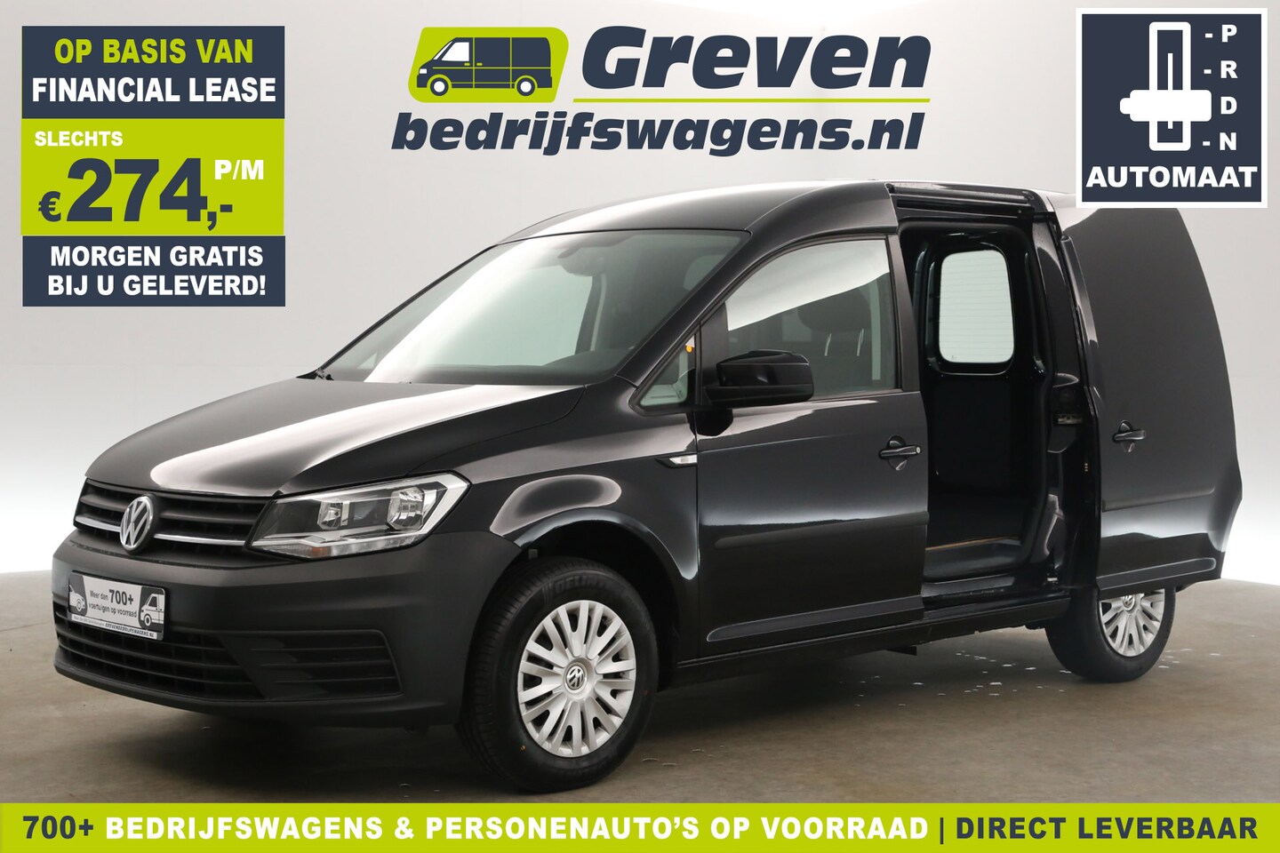 Volkswagen Caddy - 2.0 TDI L1H1 Automaat Airco LED 2xSchuifdeur Carplay DSG PDC Elektrpakket Schuifdeur - AutoWereld.nl