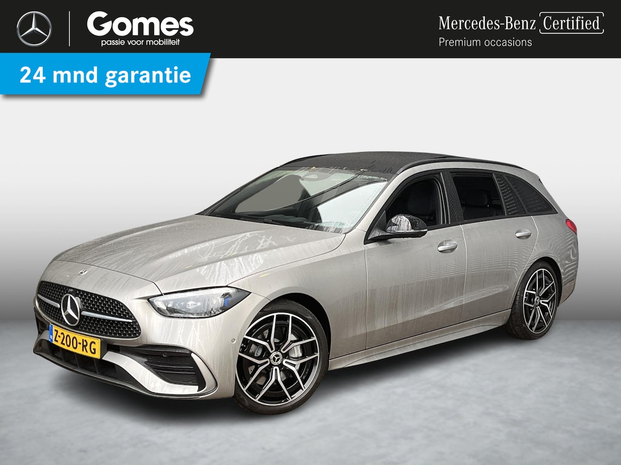 Mercedes-Benz C-klasse Estate - 200 | Panoramadak | AMG Night | Zwart leer | Trekhaak | 360° Camera | Head-Up Display | El - AutoWereld.nl