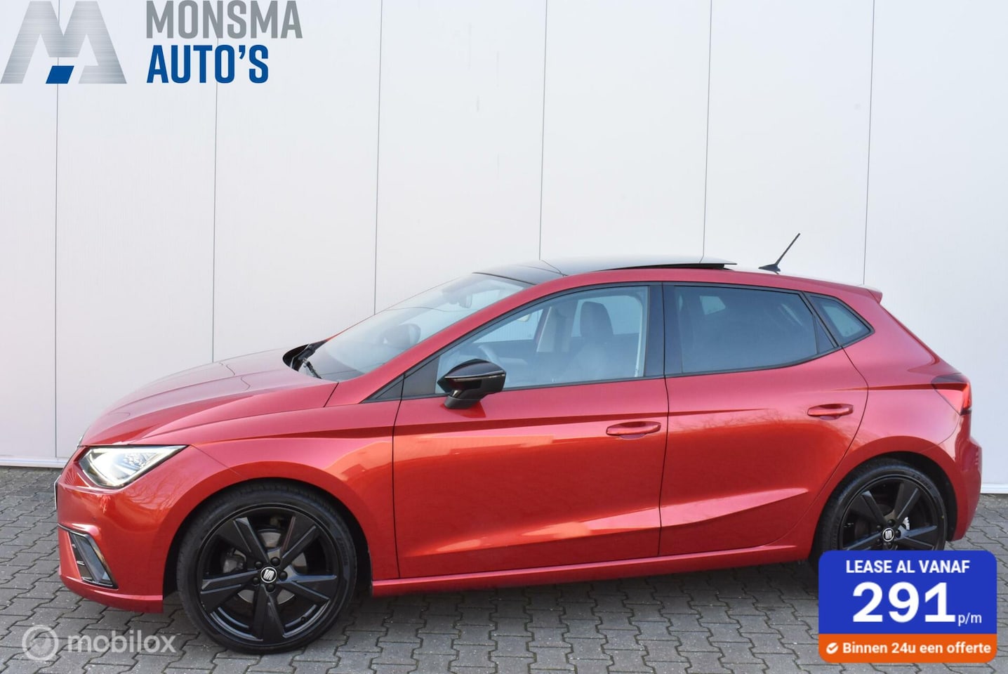 Seat Ibiza - 1.0 TSI 85kW AUT. FR 2019 Desire Red Pano LED 18" ACC Leder/Alcantara Apple Carplay - AutoWereld.nl