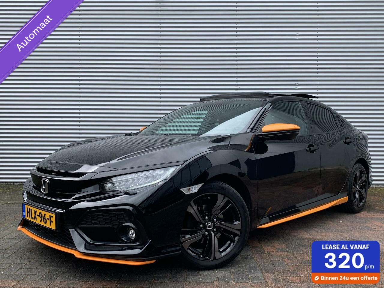 Honda Civic - 1.0 i-VTEC Sport Orange Edition Panodak Camera 20 Vol Opties Eerste Eigenaar Led Adaptief - AutoWereld.nl
