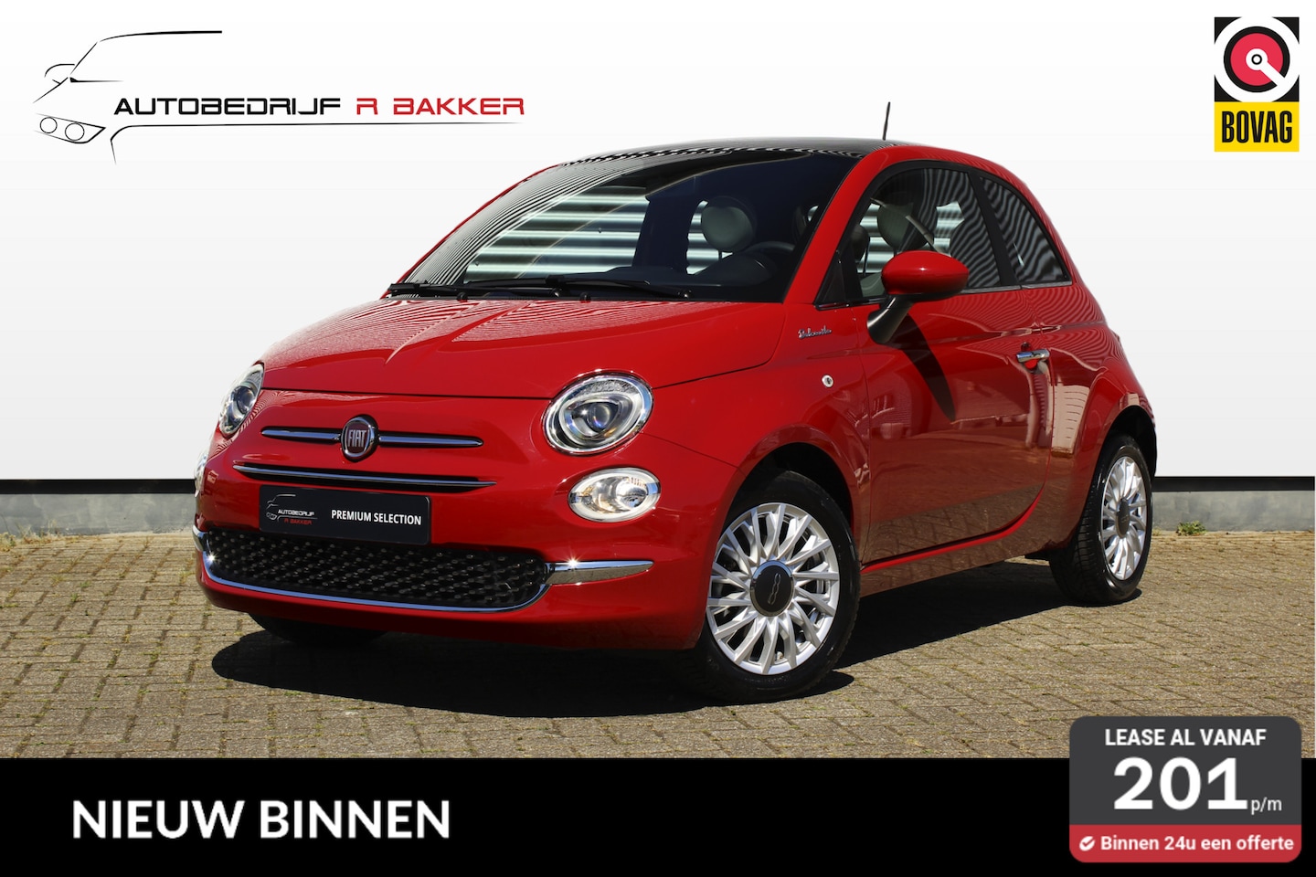 Fiat 500 - 1.0 Hybrid Dolcevita // Panoramadak - CarPlay & Android Auto - Cruise control - DAB+ - Dea - AutoWereld.nl