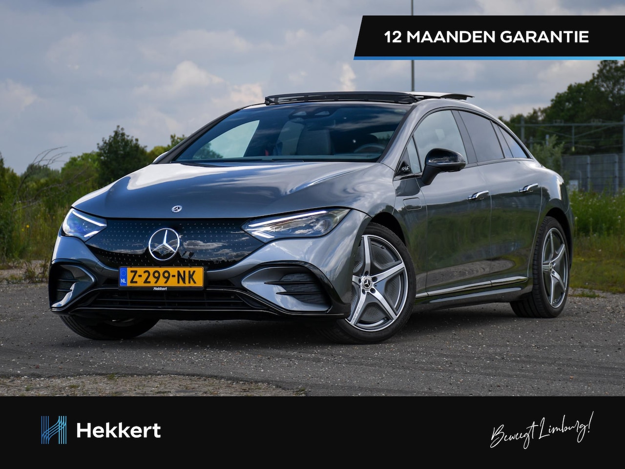Mercedes-Benz EQE - 350 AMG Line 89 kWh 292pk Automaat ACHTERASBESTURING 10º | SCHUIF-DAK | MASSAGE | BURMEIST - AutoWereld.nl