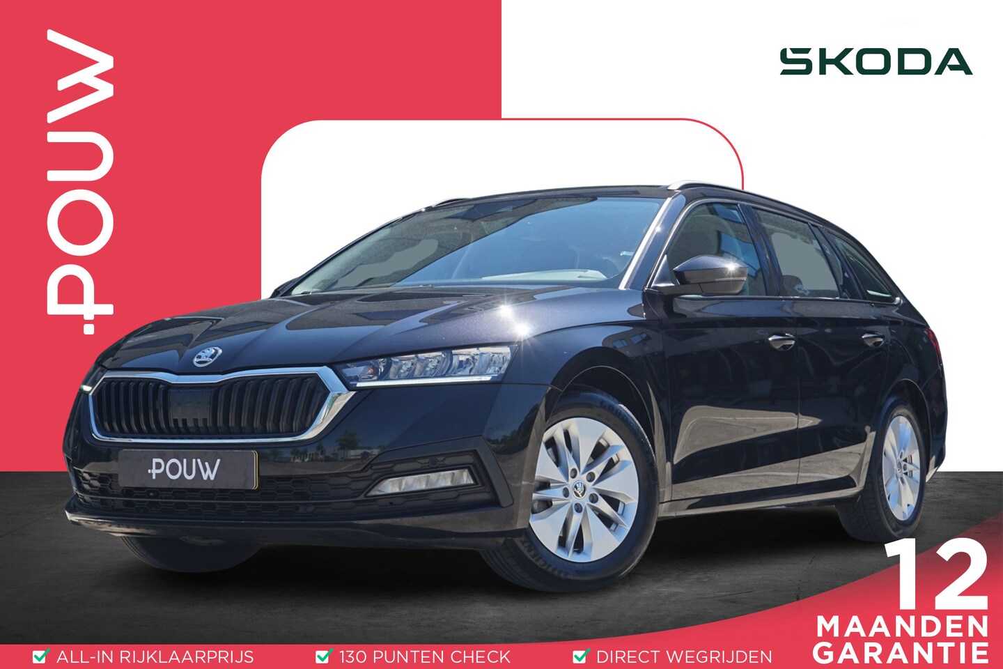 Skoda Octavia Combi - 1.0 e-TSI 110pk DSG Business Edition | Navigatie | Trekhaak | PDC Voor & Achter | SmartLin - AutoWereld.nl