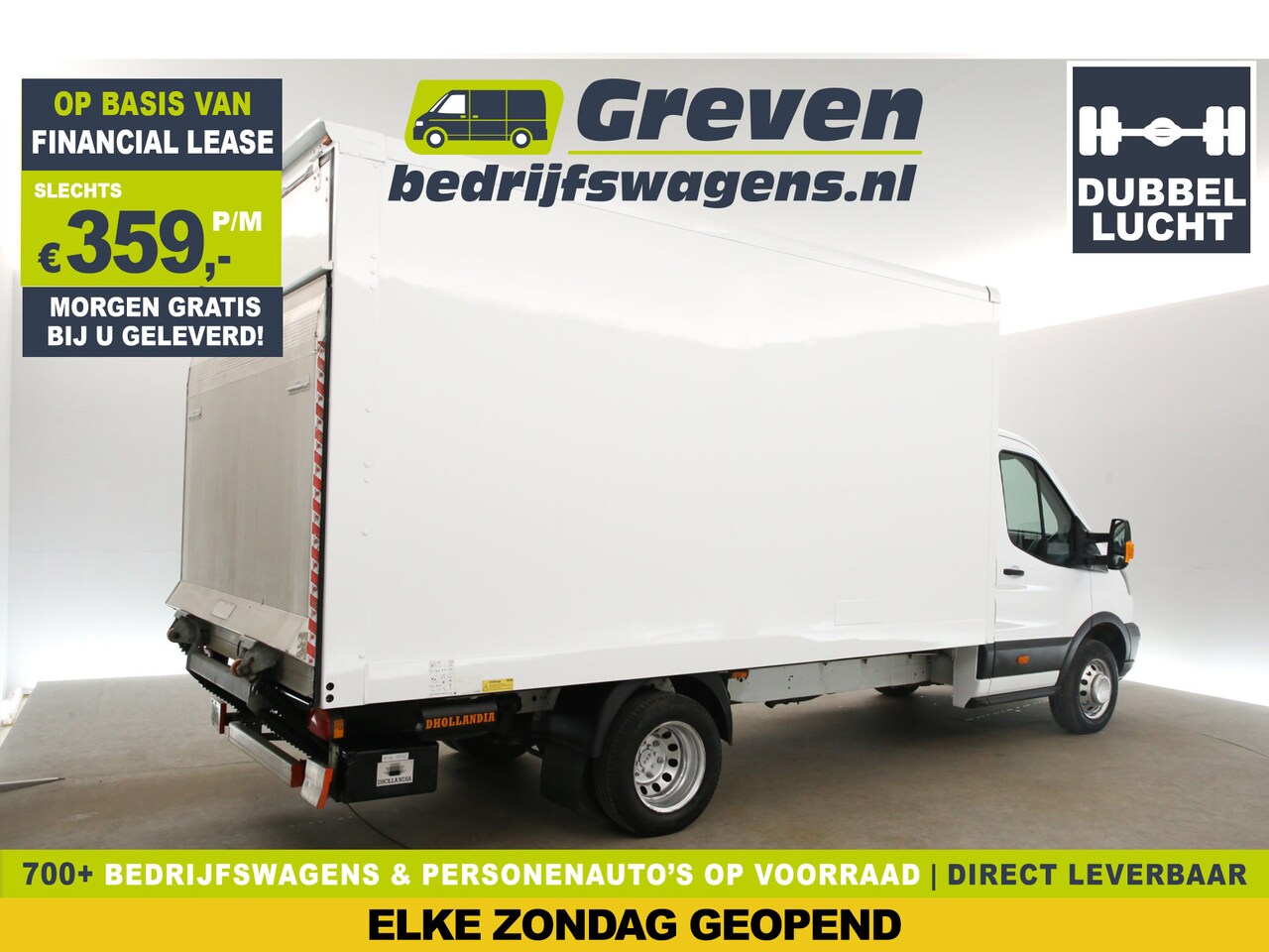 Ford Transit - 350 2.0 TDCI Dubbellucht Bakwagen Laadklep Laadbak Airco 3 Persoons Elektrpakket - AutoWereld.nl