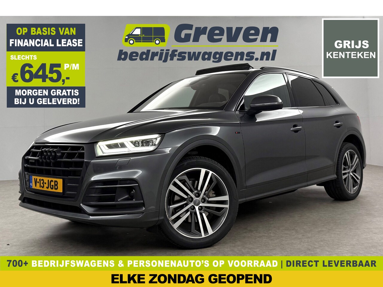 Audi Q5 - 2.0 TDI 191PK S-line Quattro | Grijs Kenteken | VAN | 191PK Automaat Pano Clima Carplay Ba - AutoWereld.nl