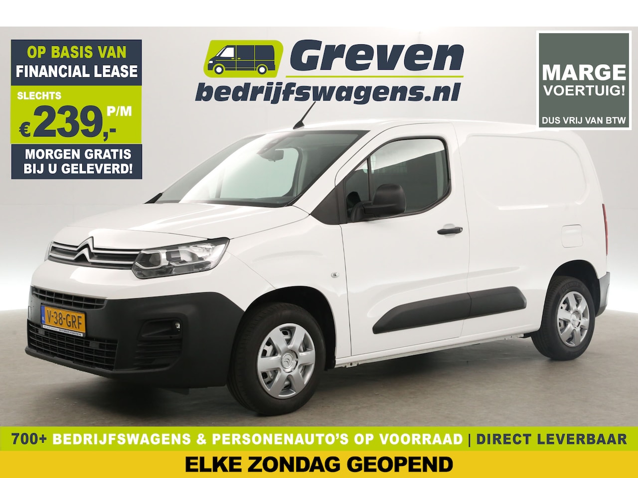 Citroën Berlingo - 1.2 PureTech L1H1 | MARGE! | BENZINE | EMISSIEVRIJE ZONE | 111PK Airco Cruise PDC Elektrpa - AutoWereld.nl